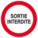PANNEAU SORTIE INTERDITE Ø180MM TALIAPLAST - 627246
