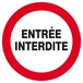PANNEAU ENTREE INTERDITE Ø180MM TALIAPLAST - 627247