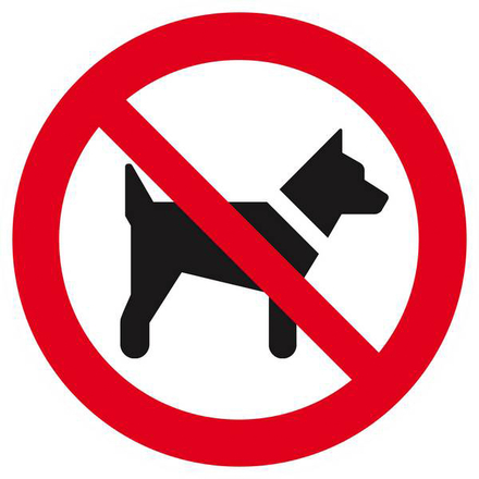 PANNEAU INTERDIT AUX CHIENS Ø180MM TALIAPLAST - 627248