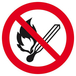 Panneau rigide FLAMMES NUES INTERDITES Ø180MM TALIAPLAST - 627250