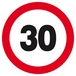 Panneau rigide INTERDIT DE ROULER A PLUS DE 30 KM/H Ø180MM TALIAPLAST - 627262
