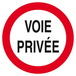 Panneau rigide VOIE PRIVEE CIRCULATION INTERDITE Ø180MM TALIAPLAST - 627265