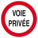 Panneau rigide VOIE PRIVEE CIRCULATION INTERDITE Ø180MM TALIAPLAST - 627265