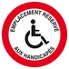 Panneau rigide EMPLACEMENT RESERVE AUX HANDICAPES Ø180MM TALIAPLAST - 627266