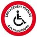 Panneau rigide EMPLACEMENT RESERVE AUX HANDICAPES Ø180MM TALIAPLAST - 627266