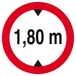 Panneau rigide INTERDIT AUX VEHICULES DE PLUS DE 1.80M DE HAUT D.180mm TALIAPLAST - 627272