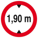 INTERDIT AUX VEHICULES DE PLUS DE 1.90M DE HAUT D.180mm TALIAPLAST - 627273