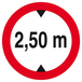 INTERDIT AUX VEHICULES DE PLUS DE 2.50M DE HAUT D.180mm TALIAPLAST - 627276