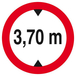 Panneau rigide INTERDIT AUX VEHICULES DE PLUS DE 3.70M DE HAUT D.180mm TALIAPLAST - 627278