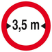 Panneau rigide INTERDIT AUX VEHICULES DE PLUS DE 3.50M DE LARGE D180mm TALIAPLAST - 627281