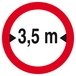 Panneau rigide INTERDIT AUX VEHICULES DE PLUS DE 3.50M DE LARGE D180mm TALIAPLAST - 627281