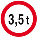 PANNEAU INTERDIT AUX PLUS DE +3.5 TONNES Ø180MM TALIAPLAST - 627283