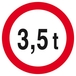 PANNEAU INTERDIT AUX PLUS DE +3.5 TONNES Ø180MM TALIAPLAST - 627283