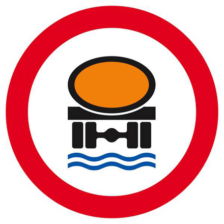 Panneau rigide INTERDIT TRANSPORT PROØ POLLUANTS LES EAUX Ø180MM TALIAPLAST - 627286