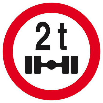 INTERDIT VEHICULES PESANT S/UN ESSIEU + DE 2 T. D.180mm TALIAPLAST - 627288