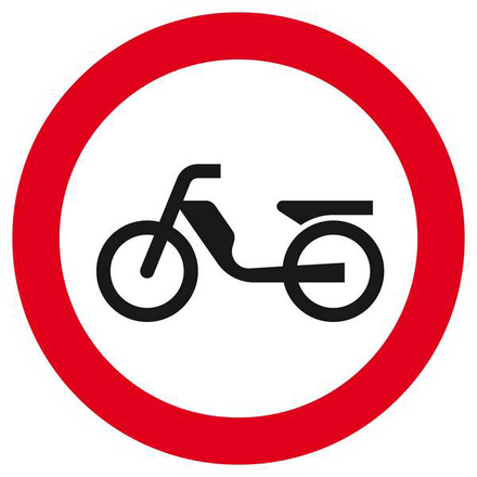 PANNEAU INTERDIT AUX CYCLOMOTEURS Ø180MM TALIAPLAST - 627292