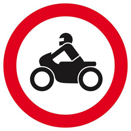 PANNEAU INTERDIT AUX MOTOS Ø180MM TALIAPLAST - 627293