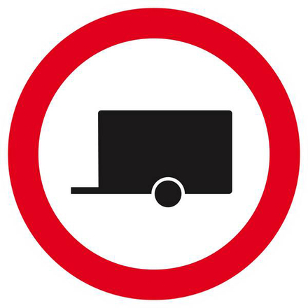 PANNEAU INTERDIT AUX REMORQUES Ø180MM TALIAPLAST - 627295