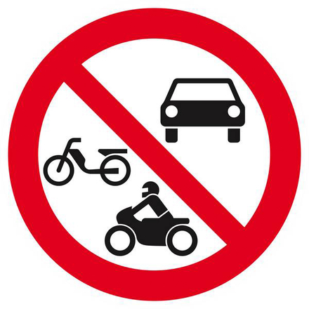 PANNEAU INTERDIT AUX VEHICULES MOTORISES Ø180MM TALIAPLAST - 627296