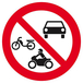 PANNEAU INTERDIT AUX VEHICULES MOTORISES Ø180MM TALIAPLAST - 627296