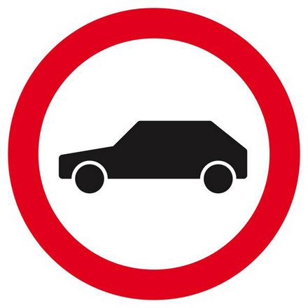 PANNEAU INTERDIT AUX VEHICULES Ø180MM TALIAPLAST - 627297