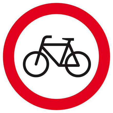 Panneau rigide INTERDIT AUX VELOS Ø180MM TALIAPLAST - 627298