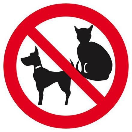 PANNEAU INTERDIT AUX ANIMAUX (PICTOS) Ø180MM TALIAPLAST - 627299