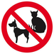 PANNEAU INTERDIT AUX ANIMAUX (PICTOS) Ø180MM TALIAPLAST - 627299