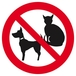 PANNEAU INTERDIT AUX ANIMAUX (PICTOS) Ø180MM TALIAPLAST - 627299