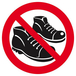 Panneau rigide CHAUSSURES INTERDITES Ø180MM TALIAPLAST - 627313