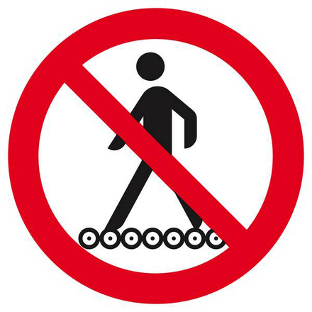 Panneau rigide INTERDIT DE MONTER SUR LE TAPIS ROULANT Ø180MM TALIAPLAST - 627334