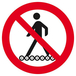 Panneau rigide INTERDIT DE MONTER SUR LE TAPIS ROULANT Ø180MM TALIAPLAST - 627334