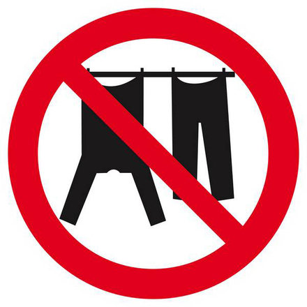PANNEAU INTERDIT D' ETENDRE DU LINGE Ø180MM TALIAPLAST - 627336