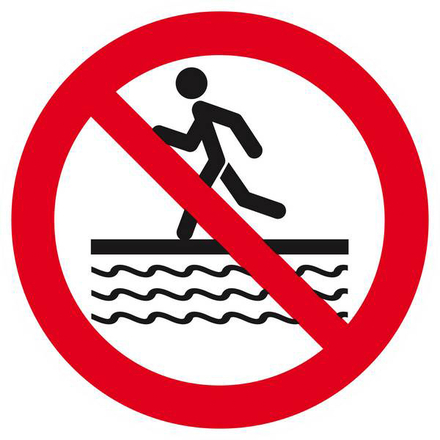 PANNEAU INTERDIT DE COURIR A PROXIMITE DU BASSIN Ø180MM TALIAPLAST - 627338