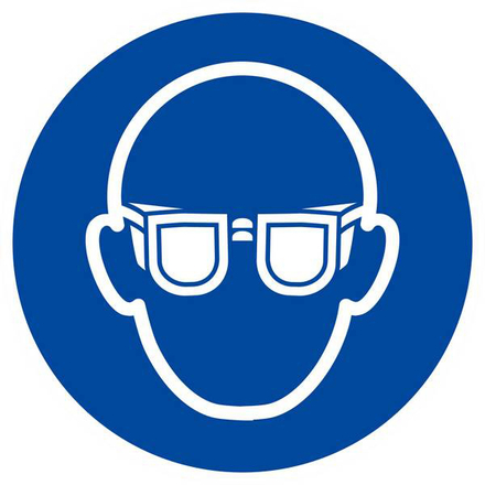 PANNEAU LUNETTES DE PROTECTION OBLIGATOIRES Ø180MM TALIAPLAST - 627501