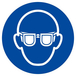 PANNEAU LUNETTES DE PROTECTION OBLIGATOIRES Ø180MM TALIAPLAST - 627501