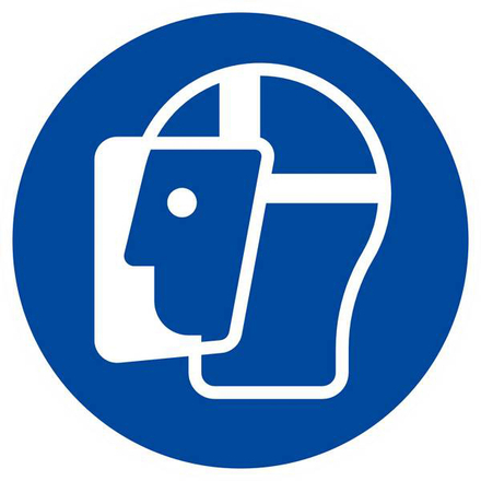 PANNEAU VISIERE DE PROTECTION OBLIGATOIRE Ø180MM TALIAPLAST - 627518