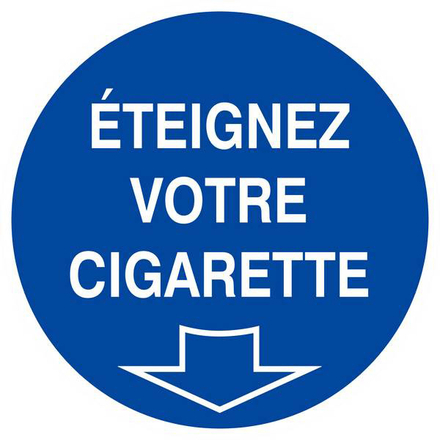 PANNEAU ETEIGNEZ VOTRE CIGARETTE Ø180MM TALIAPLAST - 627519