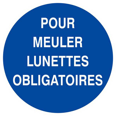 PANNEAU POUR MEULER LUNETTES OBLIGATOIRES Ø180MM TALIAPLAST - 627531