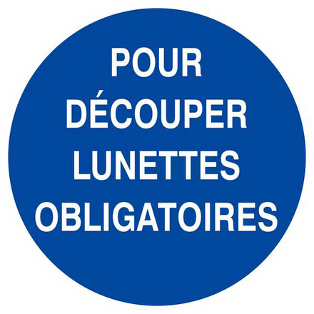 PANNEAU POUR DECOUPER LUNETTES OBLIGATOIRES Ø180MM TALIAPLAST - 627534
