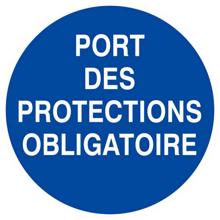 PANNEAU PORT DES PROTECTIONS OBLIGATOIRE Ø180MM TALIAPLAST - 627536