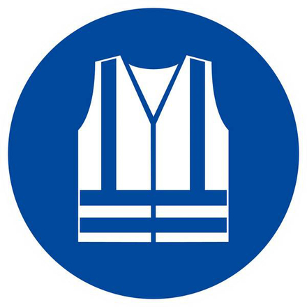 PANNEAU GILET DE SECURITE HAUTE VISIBILITE OBLIGAT. Ø180MM TALIAPLAST - 627543