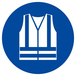 PANNEAU GILET DE SECURITE HAUTE VISIBILITE OBLIGAT. Ø180MM TALIAPLAST - 627543