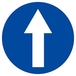 PANNEAU SENS OBLIGATOIRE (TOUT DROIT) Ø180MM TALIAPLAST - 627578
