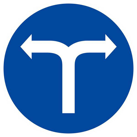 PANNEAU VIRAGE A DROITE OU A GAUCHE Ø180MM TALIAPLAST - 627581