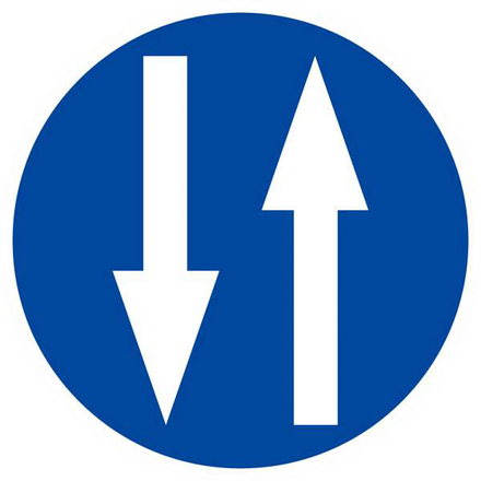 Panneau rigide CIRCULATION A DOUBLE SENS Ø180MM TALIAPLAST - 627584