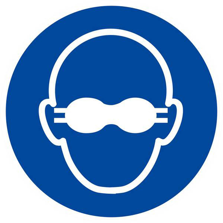 Panneau rigide LUNETTES DE PROTECTION OPAQUES OBLIGATOIRES Ø180MM TALIAPLAST - 627591