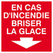 PANNEAU EN CAS D'INCENDIE BRISER LA GLACE 200X200MM TALIAPLAST - 628107