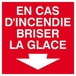 PANNEAU EN CAS D'INCENDIE BRISER LA GLACE 200X200MM TALIAPLAST - 628107