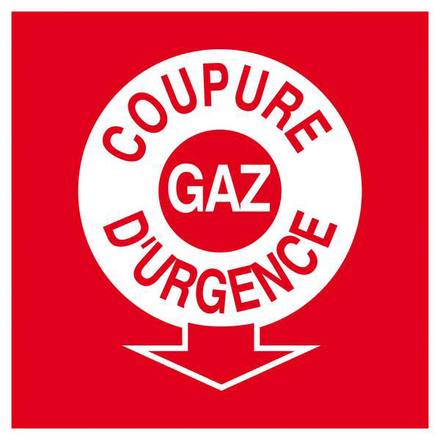 PANNEAU COUPURE GAZ D'URGENCE 200X200MM TALIAPLAST - 628109